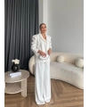 Asil Pırlanta Ceketli Takım - Beyaz