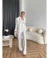 Asil Pırlanta Ceketli Takım - Beyaz
