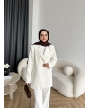Fuş - Arlin Ceketli Takım - Ekru