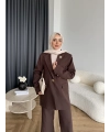 Fuş - Arlin Ceketli Takım - Acı Kahve