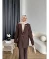 Fuş - Arlin Ceketli Takım - Acı Kahve