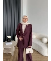 Fuş - Arlin Ceketli Takım - Bordo