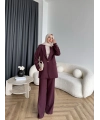 Fuş - Arlin Ceketli Takım - Bordo