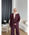 Fuş - Arlin Ceketli Takım - Bordo