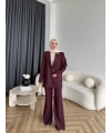 Fuş - Arlin Ceketli Takım - Bordo