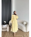 Tb - Dosha Fırfır Detay Elbise - Sarı