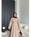 Kmş - Tasarım Kot Elbise - Bej