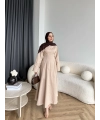 Kmş - Tasarım Kot Elbise - Bej