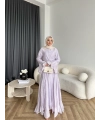 Fuş - Navyl Modal Elbise - Lila - BAYRAMDAN SONRA 15 -20 GÜN İÇİNDE GELİCEKTİR