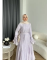Fuş - Navyl Modal Elbise - Lila - BAYRAMDAN SONRA 15 -20 GÜN İÇİNDE GELİCEKTİR