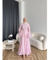 Fuş - Navyl Modal Elbise - Pembe