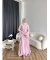 Fuş - Navyl Modal Elbise - Pembe