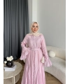 Fuş - Navyl Modal Elbise - Pembe