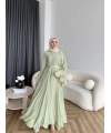 Fuş - Navyl Modal Elbise - Yeşil -  BAYRAMDAN SONRA 15 -20 GÜN İÇİNDE GELİCEKTİR