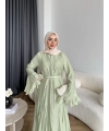 Fuş - Navyl Modal Elbise - Yeşil -  BAYRAMDAN SONRA 15 -20 GÜN İÇİNDE GELİCEKTİR