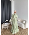 Fuş - Navyl Modal Elbise - Yeşil -  BAYRAMDAN SONRA 15 -20 GÜN İÇİNDE GELİCEKTİR