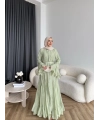 Fuş - Navyl Modal Elbise - Yeşil -  BAYRAMDAN SONRA 15 -20 GÜN İÇİNDE GELİCEKTİR