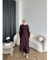 Duq - Kezlar Düğmeli Elbise - Bordo