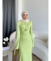 Sue Tasarım Elbise - Yağ Yeşili