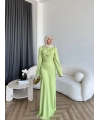 Sue Tasarım Elbise - Yağ Yeşili