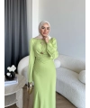 Sue Tasarım Elbise - Yağ Yeşili