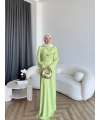 Sue Tasarım Elbise - Yağ Yeşili