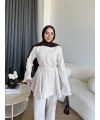 Hen - Salft Krep Takım - Bej