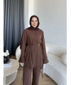 Hen - Salft Krep Takım - Kahve