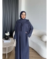 Bel - Zyra Omuz Şallı Yırtmaçlı Takım - Lacivert