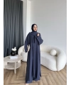 Bel - Zyra Omuz Şallı Yırtmaçlı Takım - Lacivert