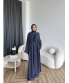 Bel - Zyra Omuz Şallı Yırtmaçlı Takım - Lacivert