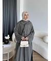 Bel - Zyra Omuz Şallı Yırtmaçlı Takım - Haki