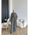 Bel - Zyra Omuz Şallı Yırtmaçlı Takım - Haki