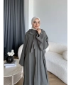 Bel - Zyra Omuz Şallı Yırtmaçlı Takım - Haki