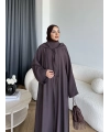 Bel - Zyra Omuz Şallı Yırtmaçlı Takım - Kahve