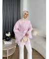 Hen - Choco Piliseli Gömlek - Pembe