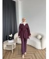 Hen - Prag Ön Bağlamalı Takım - Bordo