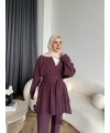 Hen - Prag Ön Bağlamalı Takım - Bordo