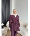Hen - Prag Ön Bağlamalı Takım - Bordo