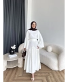 Ng - Banch Çiçek Baskılı Etekli Takım - Ekru