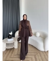 Ng - Lilsan Asimetrik Pantolon Takım - Acı Kahve