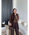 Ng - Lilsan Asimetrik Pantolon Takım - Acı Kahve