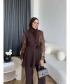Ng - Lilsan Asimetrik Pantolon Takım - Acı Kahve