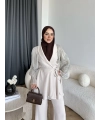 Ng - Lilsan Asimetrik Pantolon Takım - Bej