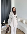 Ng - Lilsan Asimetrik Pantolon Takım - Bej