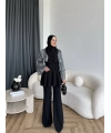 Ng - Lilsan Asimetrik Pantolon Takım - Siyah