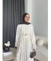 Hen - Endara Şifon Elbise - Ekru