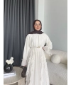 Hen - Endara Şifon Elbise - Ekru