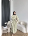 Hen - Endara Şifon Elbise - Yeşil