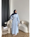 Hen - Endara Şifon Elbise - Bebe Mavi